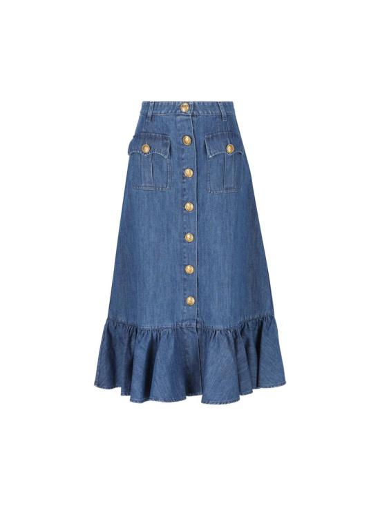 25SS 발렌티노 가라바니 숏 스커트 6B3DD18L94C558 P25 MEDIUM BLUE DENIM