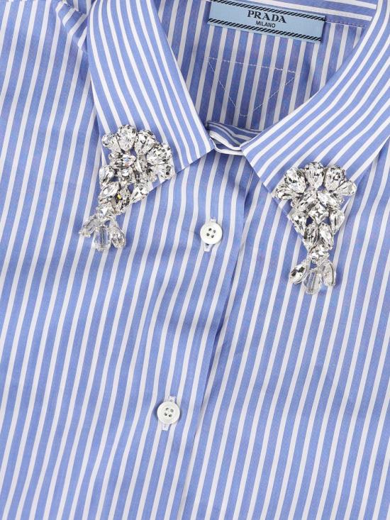 25SS 프라다 블라우스 P471HR155UF0013 P25 AZURE SAPPHIRE - PRADA