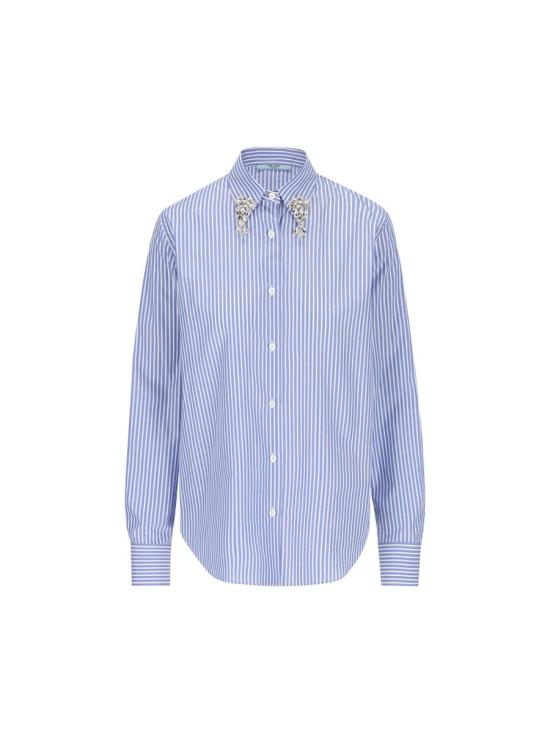 25SS 프라다 블라우스 P471HR155UF0013 P25 AZURE SAPPHIRE