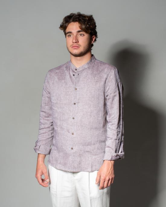 25SS 브루넬로 쿠치넬리 긴팔 셔츠 MM6840625 C115 Marrone - BRUNELLO CUCINELLI