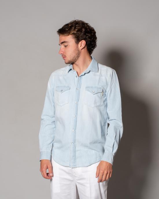 25SS 로이로져스 데님 셔츠 RRU400D6642865 C0999 Denim chiaro - ROY ROGER'S