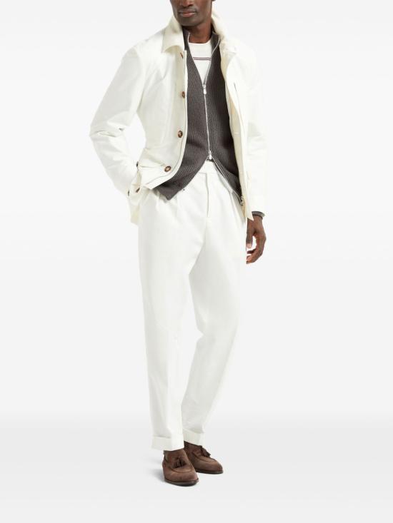 25SS 브루넬로 쿠치넬리 반팔 티셔츠 M29805500 CTD66 White - BRUNELLO CUCINELLI