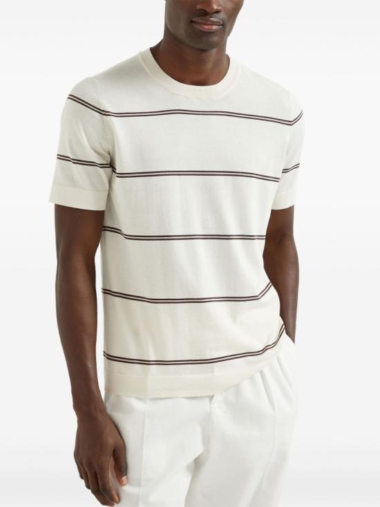 25SS 브루넬로 쿠치넬리 반팔 티셔츠 M29805500 CTD66 White - BRUNELLO CUCINELLI