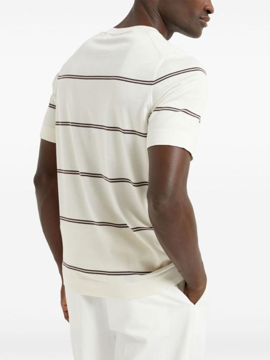 25SS 브루넬로 쿠치넬리 반팔 티셔츠 M29805500 CTD66 White - BRUNELLO CUCINELLI