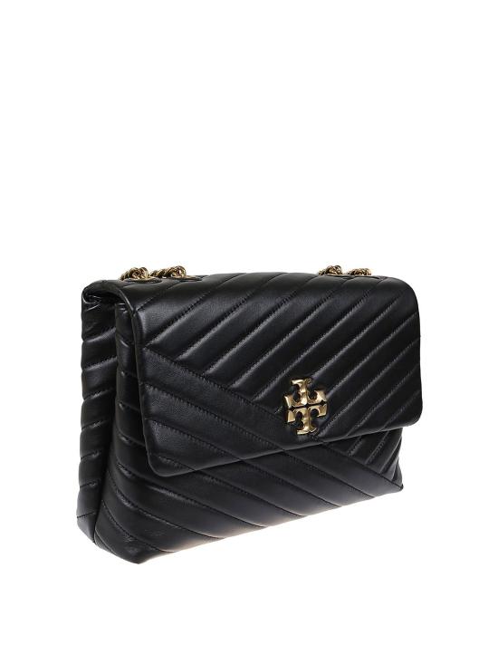 26SS 토리버치 키라 쉐브론 컨버터블 숄더백 90446001 Black - TORY BURCH