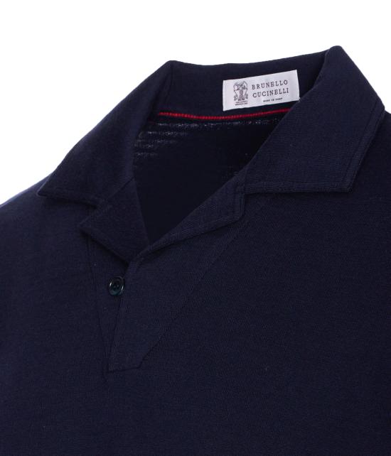 25SS 브루넬로 쿠치넬리 폴로 티셔츠 M29800185 CW425 Blue - BRUNELLO CUCINELLI