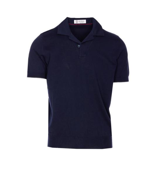 25SS 브루넬로 쿠치넬리 반팔 셔츠 M29800185CW425 BLUE