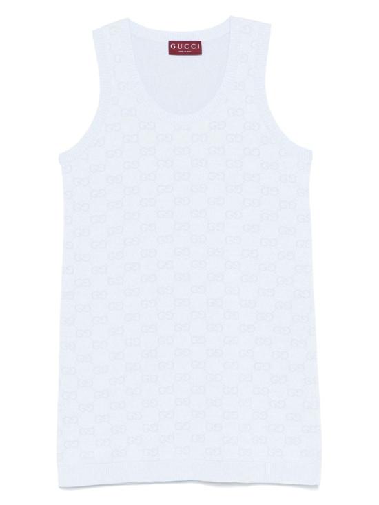 25SS 구찌 숏 원피스 786403 XKEPI4546 Clear Blue