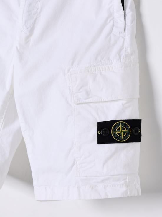 25FW [키즈] 스톤 아일랜드 쇼츠/버뮤다 L100002S0009 V0001 White - STONE ISLAND
