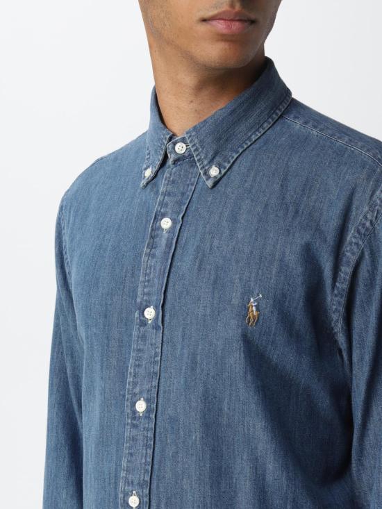 25FW 폴로 랄프로렌  포니로고 자수 데님 셔츠  710792043 001 Blue - POLO RALPH LAUREN
