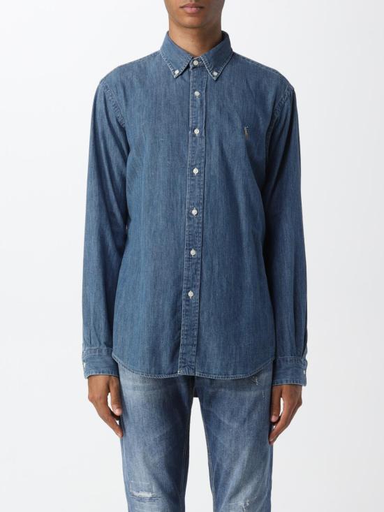 25FW 폴로 랄프로렌  포니로고 자수 데님 셔츠  710792043 001 Blue