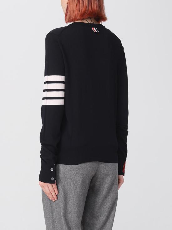 25FW 톰브라운 4바 릴렉스드 스웨터 FKA280AY1014 415 Navy - THOM BROWNE