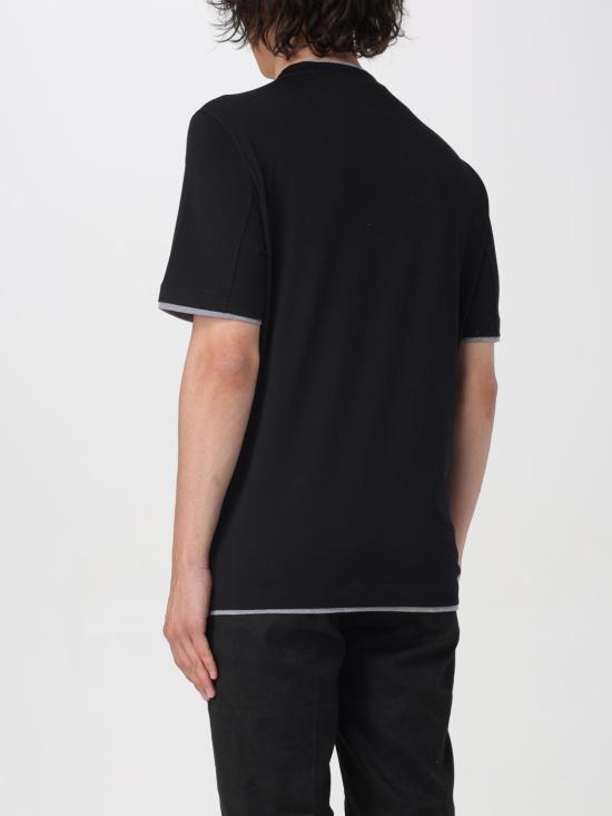 25FW 브루넬로 쿠치넬리 자수 로고 티셔츠 M0B137427 CCB75 Black - BRUNELLO CUCINELLI