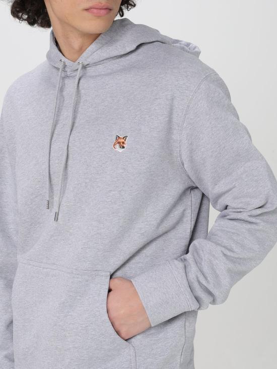 25FW 메종키츠네 폭스 헤드 패치 레귤러 후드  LM00702KM0001 H120 Grey - MAISON KITSUNE