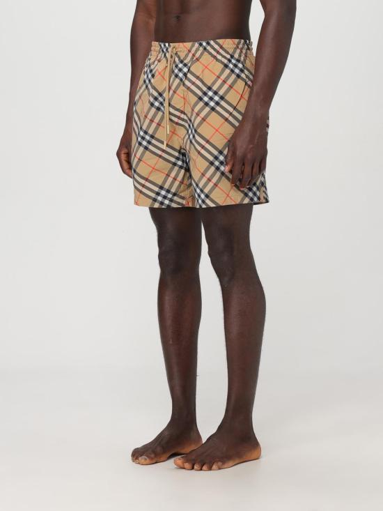 25FW 버버리 체크 스윔팬츠 8087335 Sand - BURBERRY