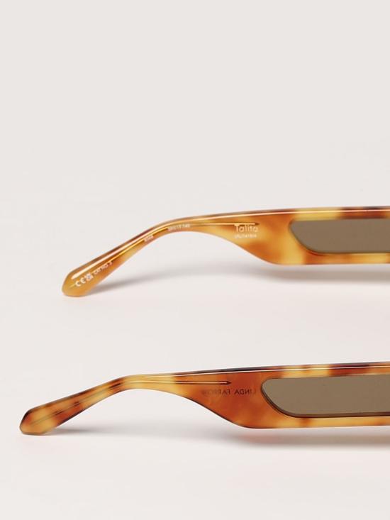 26SS 린다페로우 선글라스 LFL1419C4SUN4 SAFFRON T SHELL LIGHT GOLD GREEN Brown - LINDA FARROW