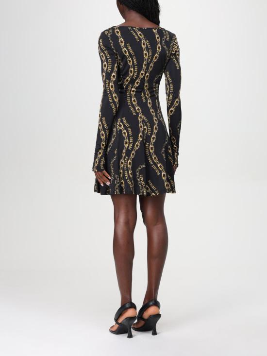 24FW 베르사체 숏 원피스 77HAO922JS416 G89 Black - VERSACE