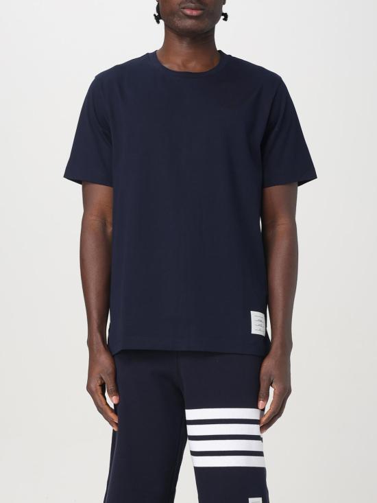 26SS 톰브라운 저지 릴렉스드 사이드 슬릿 티 MJS067A00042 415 Navy