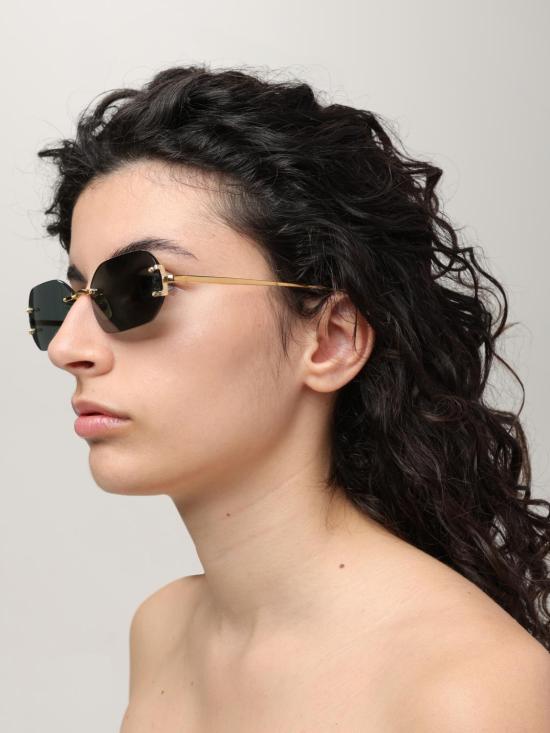 26SS 린다페로우 선글라스 LFL1477C1SUNC1 YELLOWGOLD DEEPGREEN Gold - LINDA FARROW