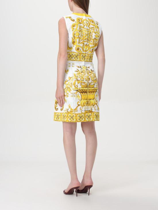 24FW 돌체앤가바나 롱 원피스 F68A8TFPTAH HG3TN Yellow - DOLCE & GABBANA