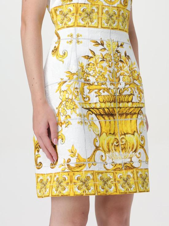 24FW 돌체앤가바나 롱 원피스 F68A8TFPTAH HG3TN Yellow - DOLCE & GABBANA