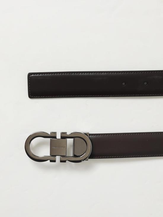 26SS 살바토레 페라가모 가죽 벨트 670326 770943 HICKORY NERO Black - SALVATORE FERRAGAMO