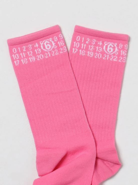 25FW [키즈] MM6 메종마르지엘라 발목 양말 M60571MM045 M6300 Pink - MM6 MAISON MARGIELA