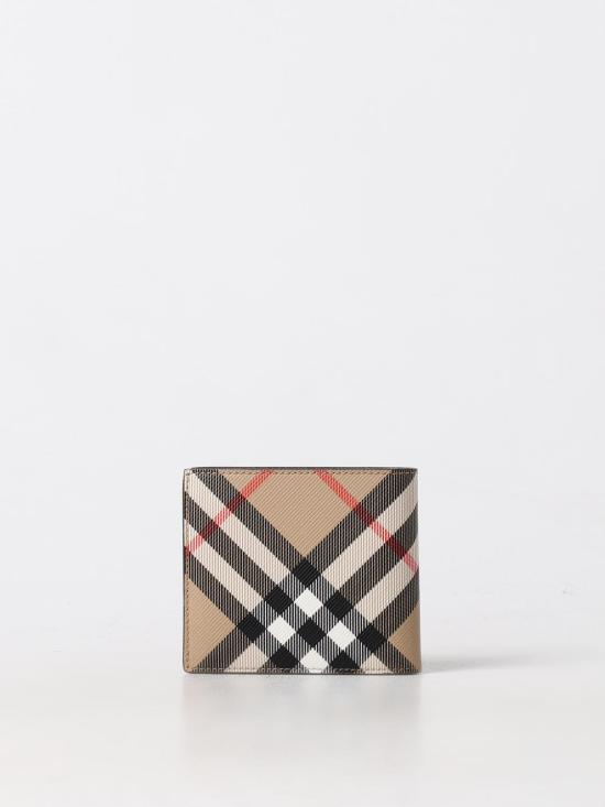 25FW 버버리 체크 반지갑 샌드 8091926 Beige - BURBERRY