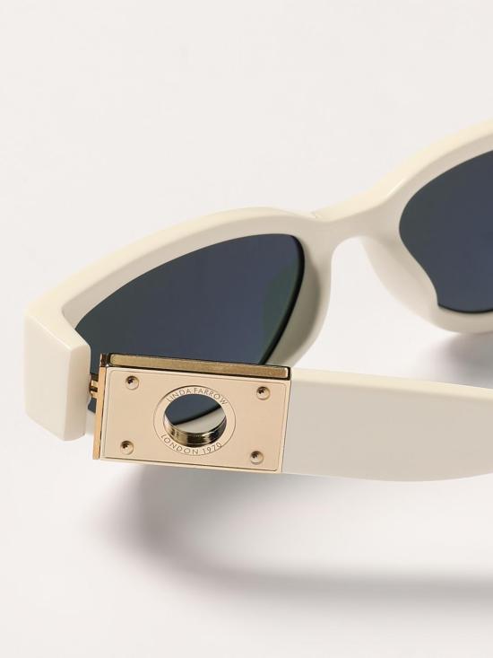 26SS 린다페로우 선글라스 LFL1426C2SUNC2 WHITE YELLOWGOLD MATTYELLOWGOLD DEEPGREEN White - LINDA FARROW