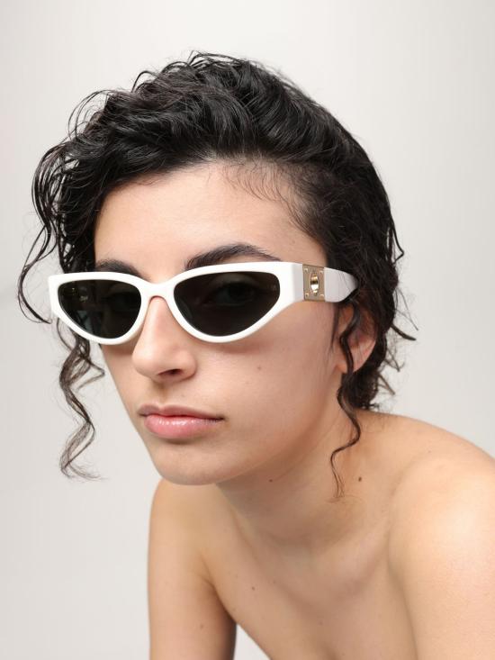 26SS 린다페로우 선글라스 LFL1426C2SUNC2 WHITE YELLOWGOLD MATTYELLOWGOLD DEEPGREEN White - LINDA FARROW