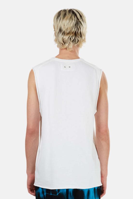  알렉산더 왕 민소매 티셔츠 코튼 스웨트 머슬 탱크 화이트 - ALEXANDER WANG