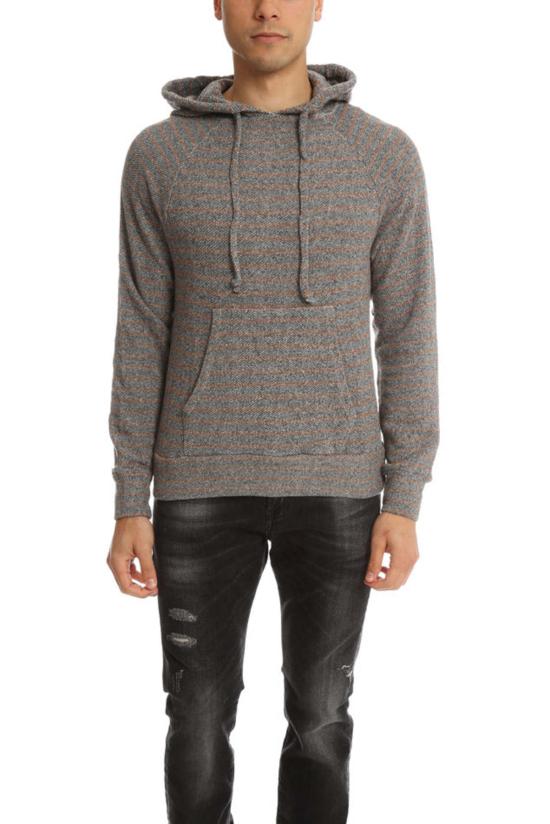  브룸 집업 니트 V/Room 풀오버 후드 숯/브라운