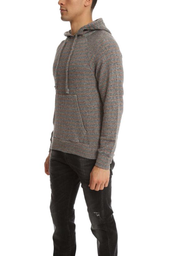  브룸 집업 니트 V/Room 풀오버 후드 숯/브라운 - V::ROOM