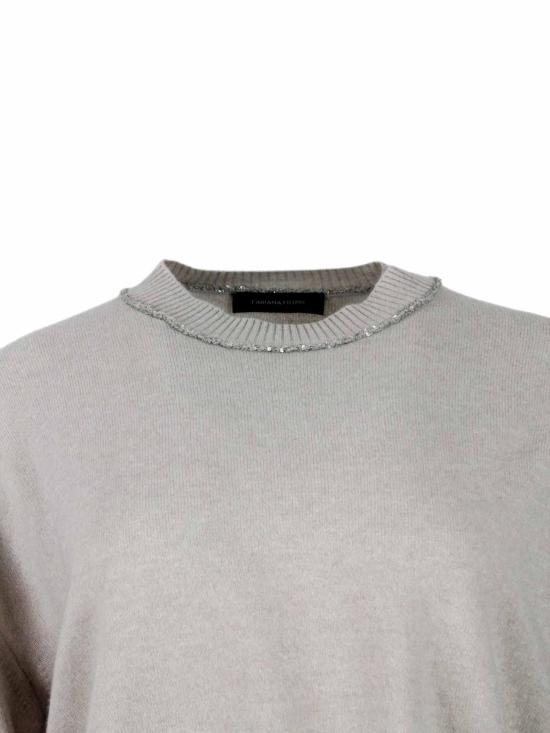 25FW 파비아나 필리피 시퀸 크루넥 스웨터 MAD214F016I9471259 Grey - FABIANA FILIPPI