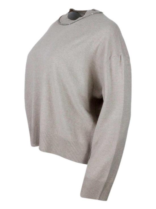 25FW 파비아나 필리피 시퀸 크루넥 스웨터 MAD214F016I9471259 Grey - FABIANA FILIPPI