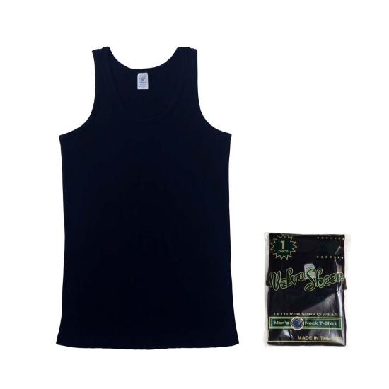  벨바 쉰 민소매 티셔츠 리브 탱크탑 블랙