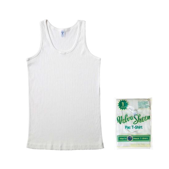  벨바 쉰 민소매 티셔츠 리브 탱크탑 화이트