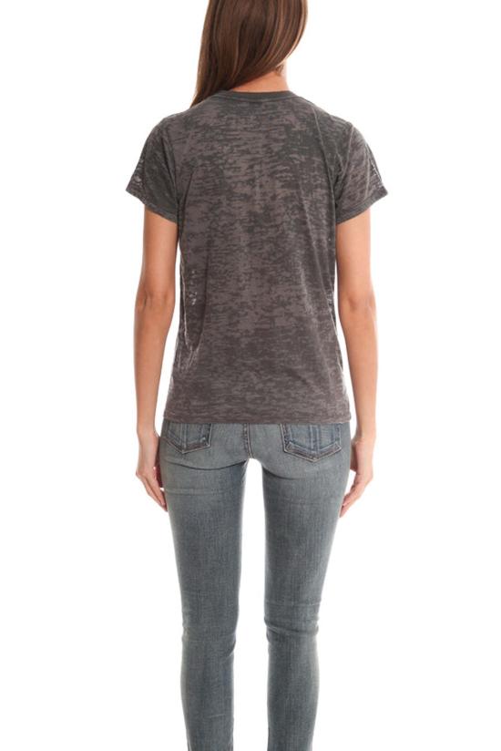  블루&크림 반팔 티셔츠 바워리 번아웃 티 그레이 - BLUE&CREAM