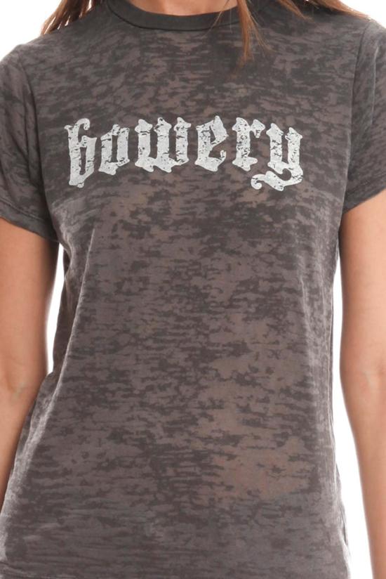  블루&크림 반팔 티셔츠 바워리 번아웃 티 그레이 - BLUE&CREAM