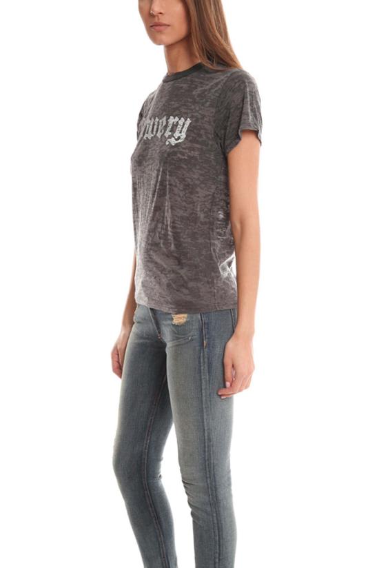  블루&크림 반팔 티셔츠 바워리 번아웃 티 그레이 - BLUE&CREAM