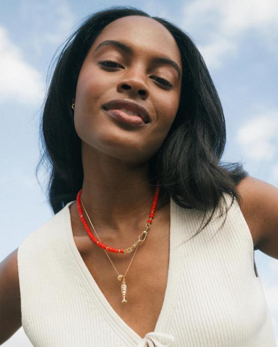  롤라 목걸이/팬던트 소니아 보석 목걸이 파파야 - LOLA