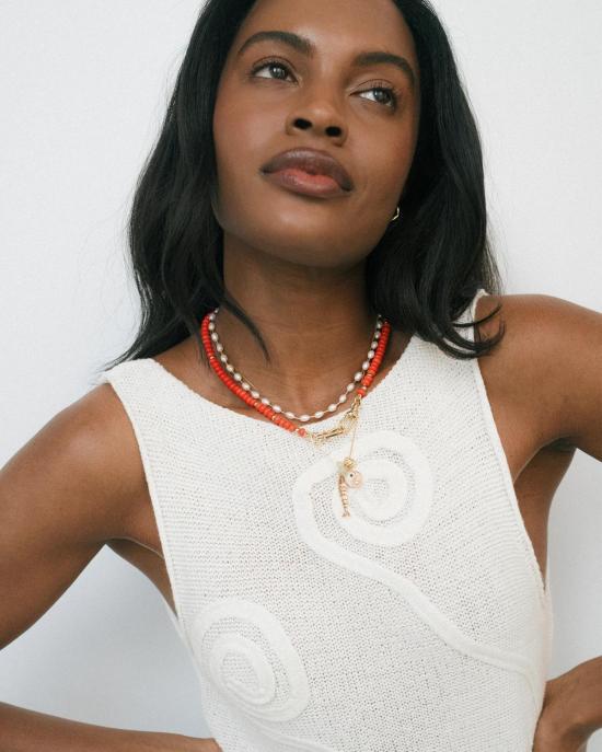  롤라 목걸이/팬던트 소니아 보석 목걸이 파파야 - LOLA