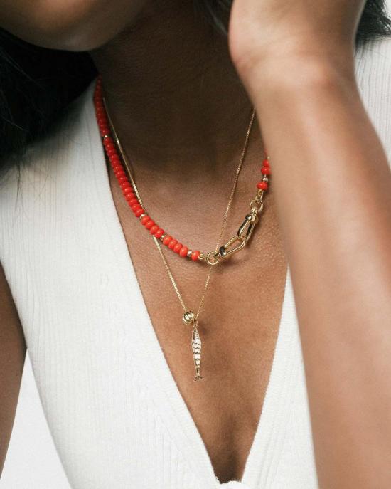  롤라 목걸이/팬던트 소니아 보석 목걸이 파파야 - LOLA