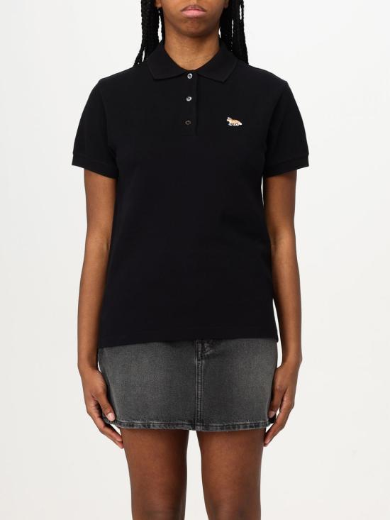  메종키츠네 베이비 폭스 패치 레귤러 폴로 OW00207KJ7010P199 BLACK DOM
