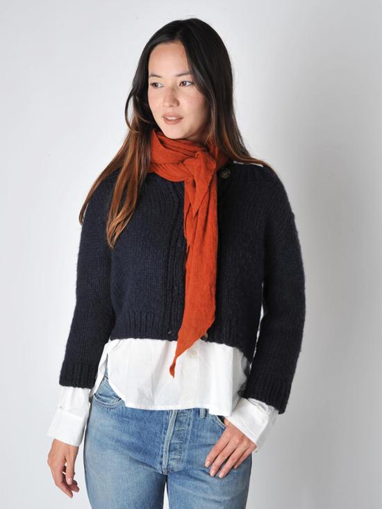  보또 쥐세페 머플러/스카프 보토 주세페 다이아몬드 클래식 니트 캐시미어 스카프 러스트 - BOTTO GIUSEPPE