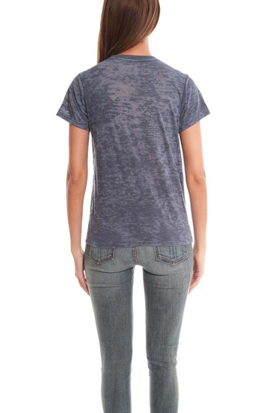  블루&크림 반팔 티셔츠 바워리 번아웃 티 블루 - BLUE&CREAM