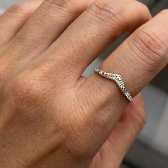  제니 권 디자인스 반지 제니 권, 바게트 웨이브 밴드 디자인 - JENNIE KWON DESIGNS