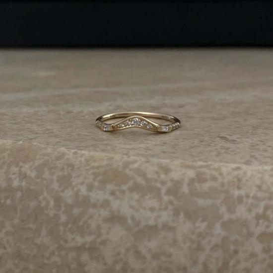  제니 권 디자인스 반지 제니 권, 바게트 웨이브 밴드 디자인 - JENNIE KWON DESIGNS