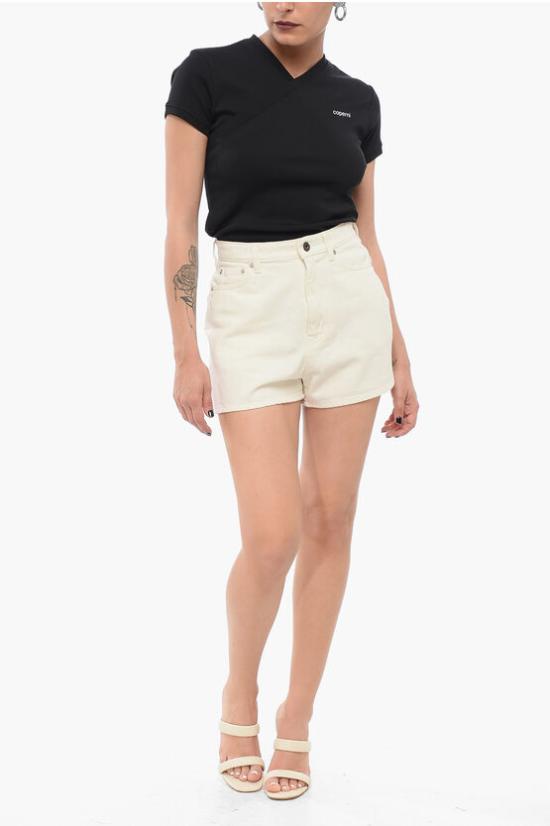  겐조 데님 숏팬츠 FE52DS200 6W4 WT White - KENZO