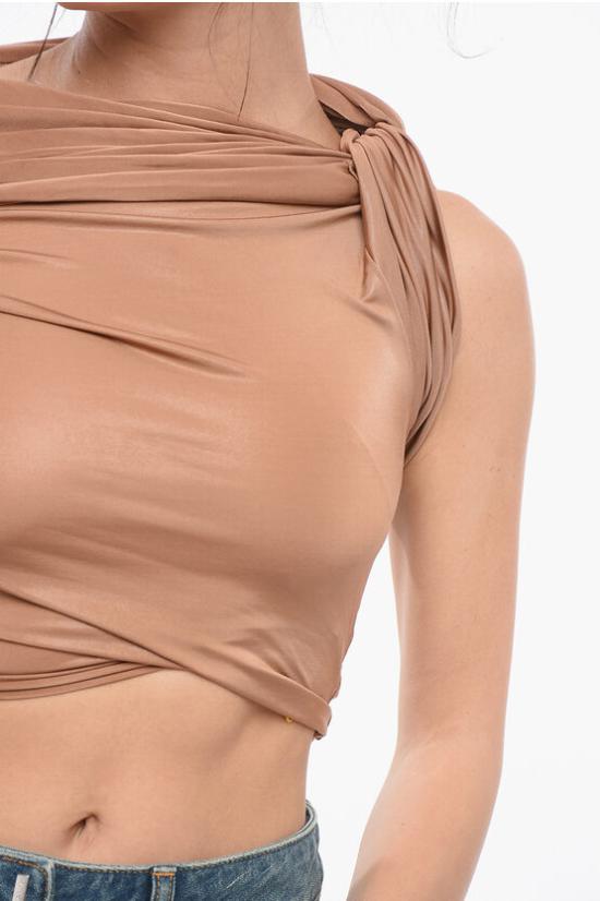  릭 오웬스 민소매 티셔츠 LI01D6110 GVI 124 Brown - RICK OWENS